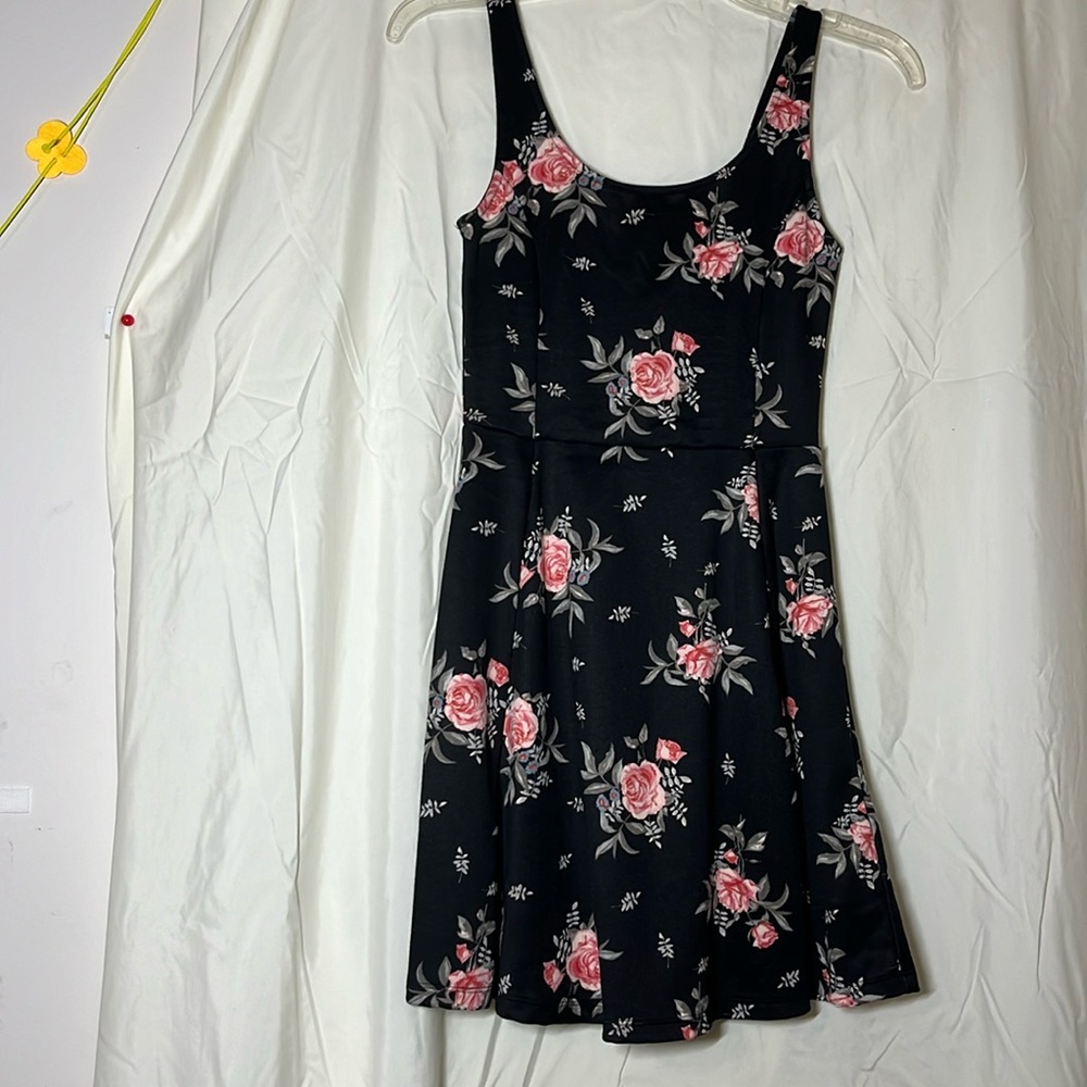 Black floral dress